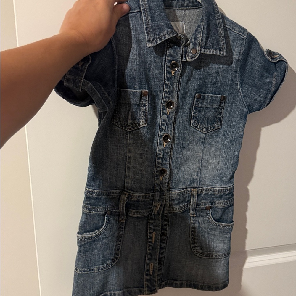 Denim Button-Up Dress